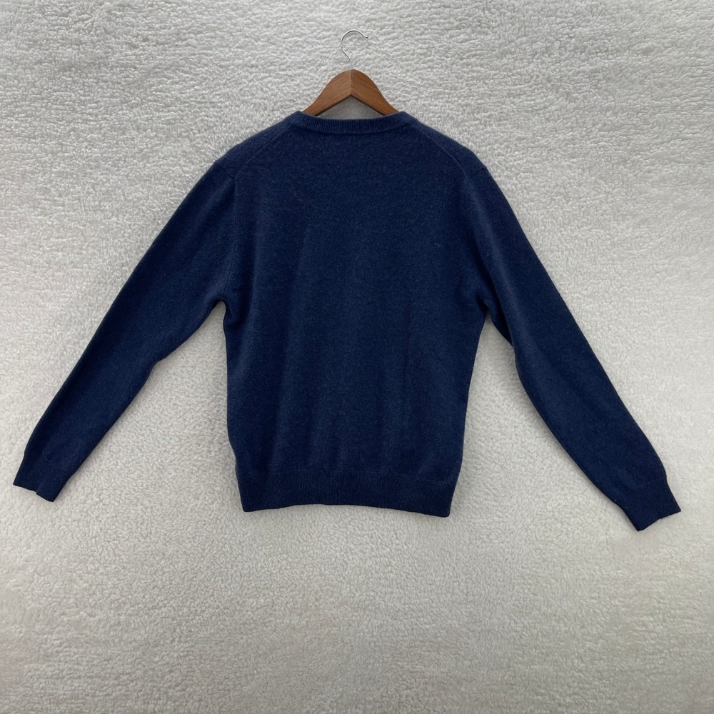 Harrison Sweater Mens Large Blue Cashmere Crewneck Preppy Office Luxury Outdoor